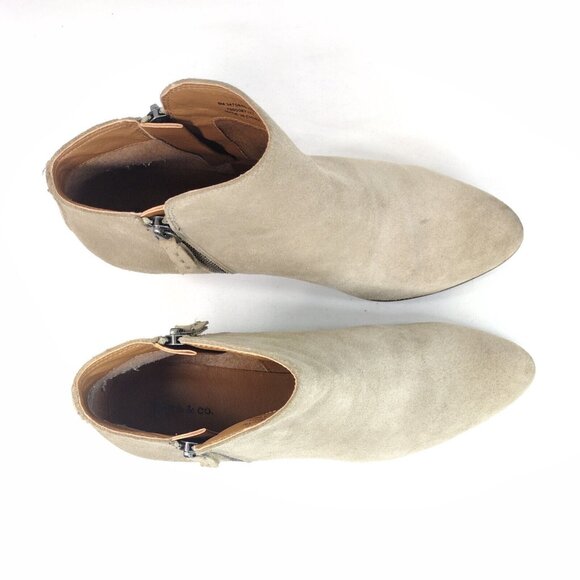 Frye Womens Boots Size 9 Suede Booties Taupe Block Heel Western Cowgirl Boho - Picture 12 of 12